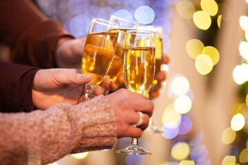Happy christmas or new year Party Champagne
