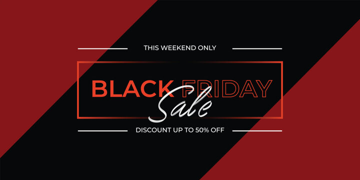 Black Friday sale banner vector. Modern sale banner design template for promotion, advertising, web, social and fashion ads. Vector illustration