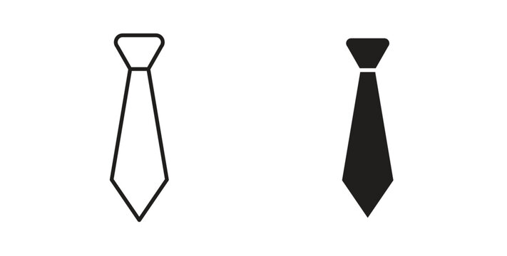 Tie icon Isolated flat vector in outline collection on white background