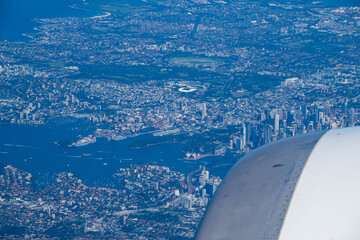 View of Sydney, Australia from a plane