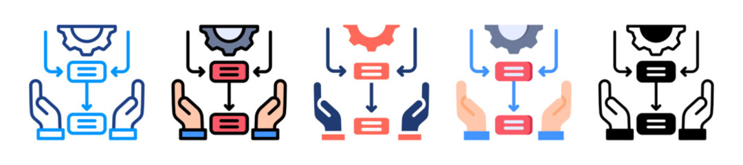 Workflow Builder Icon Sheet Multiple Style Collection 