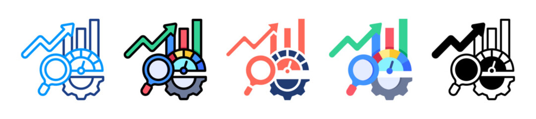 Obraz premium Performance Tracker Icon Sheet Multiple Style Collection 