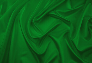 Green satin, silk, texture background