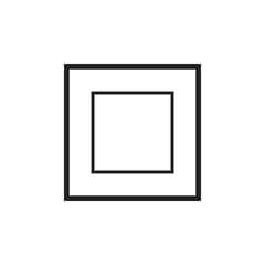 Concentric squares geometric design minimalist black and white abstract art.