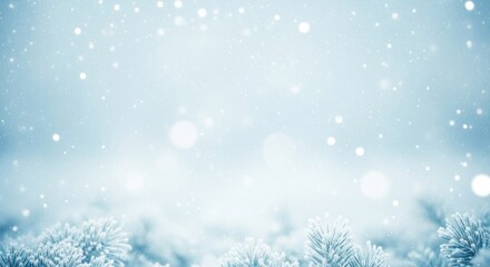 Naklejka premium Snowy Pine Glow