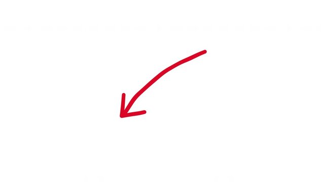 Long Swoosh Arrow Curved Doodle Animation