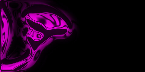 Dynamic magenta abstract flowing liquid metal texture with iridescent gradients and smooth undulating light patterns