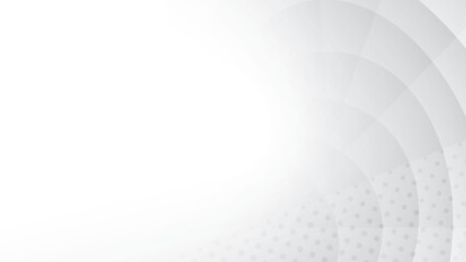 Abstract white and gray color, modern design stripes background with curve lines and dot pattern. Vector illustration.