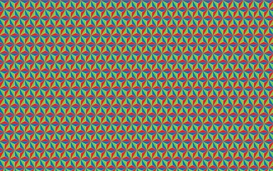 Abstract colorful geometric pattern with repeating wave shapes and lines