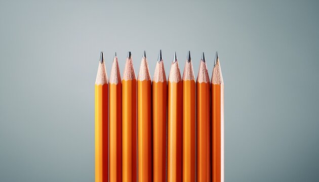 orange pencil floats textured clean for product presentation branding or educational materials