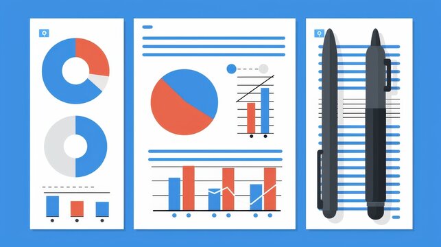 Financial trends and insights for holiday reports  a comprehensive business data analysis vector - Powered by Adobe