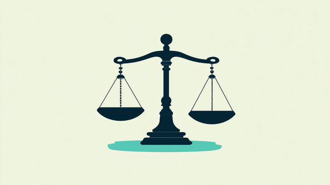 Imagem conceitual de balan&ccedil;a da justi&ccedil;a representando equil&iacute;brio, imparcialidade, &eacute;tica e fundamentos do sistema jur&iacute;dico.