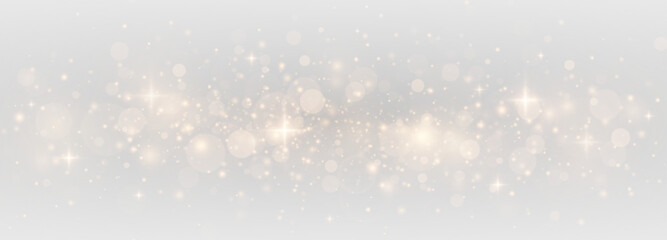 Glowing dust and sparkling confetti with flash effects. Festive background with shimmering starlight and radiant holiday sparkle.