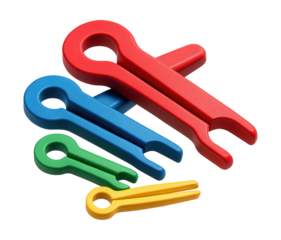 Color-coded fuel line disconnect tool set for easy size identification.