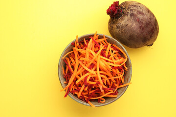 Shredded Carrot and beetroot Salad 