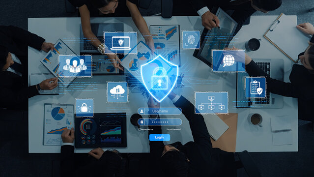 A cybersecurity dashboard for network protection. The system includes secure user login, multi-factor authentication, and access control to protect corporate data and assets. Fermion