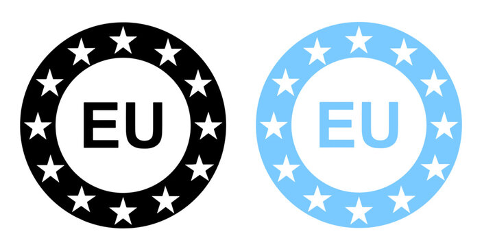 European union icon. EU stars symbol.