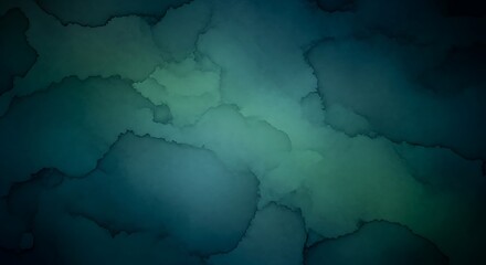 Obraz premium Abstract teal and dark blue watercolor texture background with subtle gradients