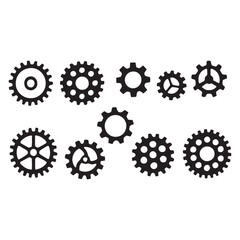 gear wheels icon vector
