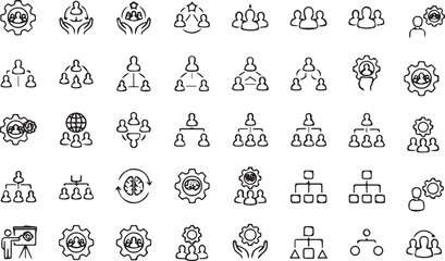 A vector-based line icon set featuring consistent stroke style, pixel-perfect geometry, and editable paths. Provided in SVG, AI, EPS, and transparent PNG formats, with 24×24 and 48×48 pixel grid optio