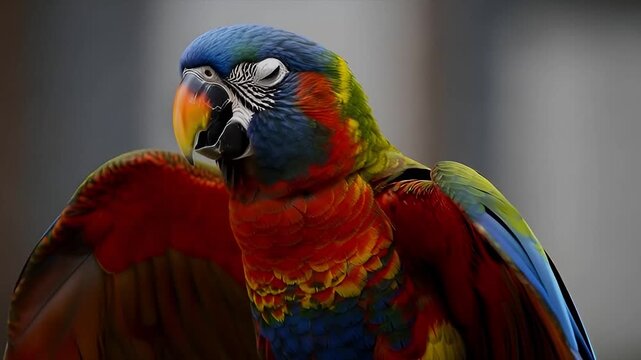 Beautiful parrot lorikeet bird colorful plumage exotic pet avian wildlife nature photography close up portrait