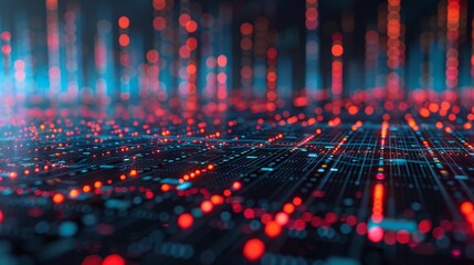 Futuristic arrow chart showcasing digital transformation in big data and business growth strategies