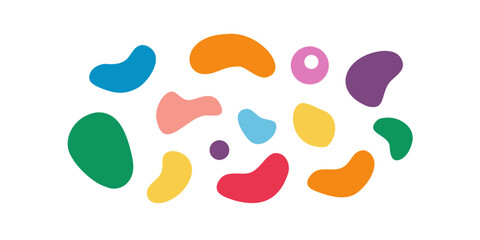 Multicolor Organic Shapes Abstract Background blob