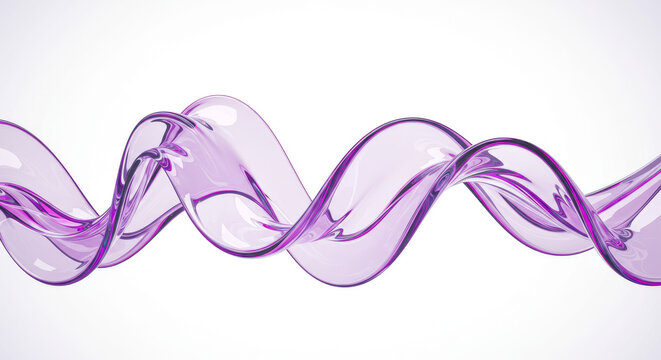 Abstract purple liquid splash wave flowing in a continuous, dynamic, and elegant ribbon shape isolated on white background - Powered by Adobe