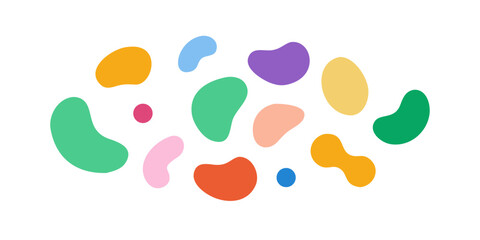 Organic Blob Shapes Multicolor Abstract Background