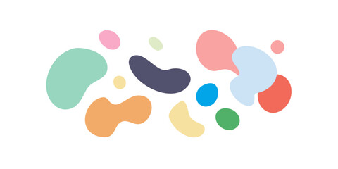 Organic Shapes Abstract Background Pastel Colors graphic