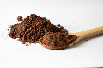 Dutch Natural Cocoa Powder Isolated