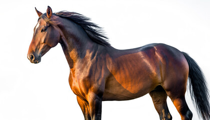 Obraz premium Horse Standing White Studio