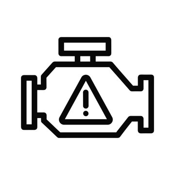 Engine warning light icon indicating a vehicle problem