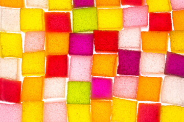 Assortment of colorful fruit jelly candy