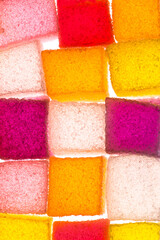 Assortment of colorful fruit jelly candy