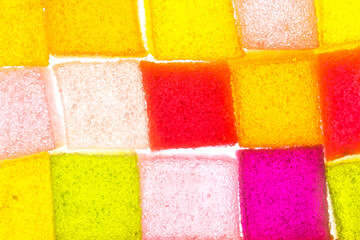 Assortment of colorful fruit jelly candy