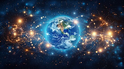 Visualizing global economic growth  upward arrows and a glowing earth for 2026 prosperity