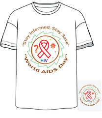 T-shirt vector HIV World Day Ready Editable Design colourful art social awareness