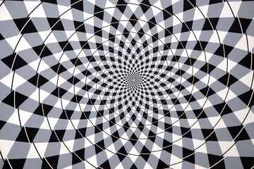 Optische T&auml;uschung in geometrischem Muster