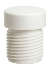 Obraz premium Smooth-finish polypropylene threaded plug for laboratory equipment.