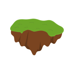 Floating Island Cartoon Vector Illustration