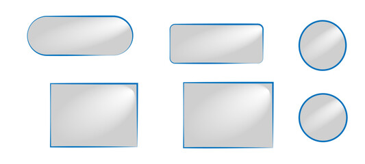 set of blank buttons