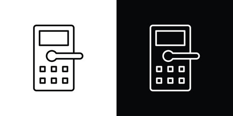 Smart lock icon. Black illustration isolated for graphic and web design.