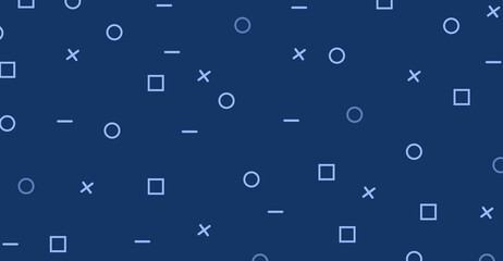 Blue Geometric Pattern Background with Minimal Icons