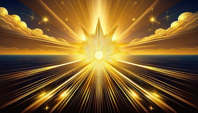light star gold light sun gold light flash gold illustrator summer season beach - Powered by Adobe