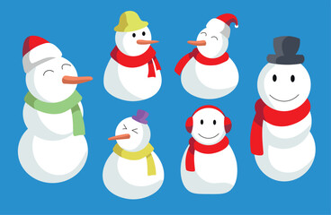cartoon vector christmas icon set