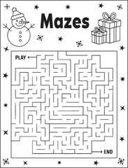 Mazes coloring book for kids
