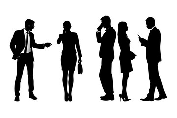 White Collar Worker Silhouette business