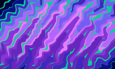 Vibrant Abstract Flowing Background with Psychedelic Wavy Lines. Template for banners, posters, etc.