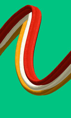 Abstract red white and yellow Swirl Design on green Background. Template for banners, posters, etc.